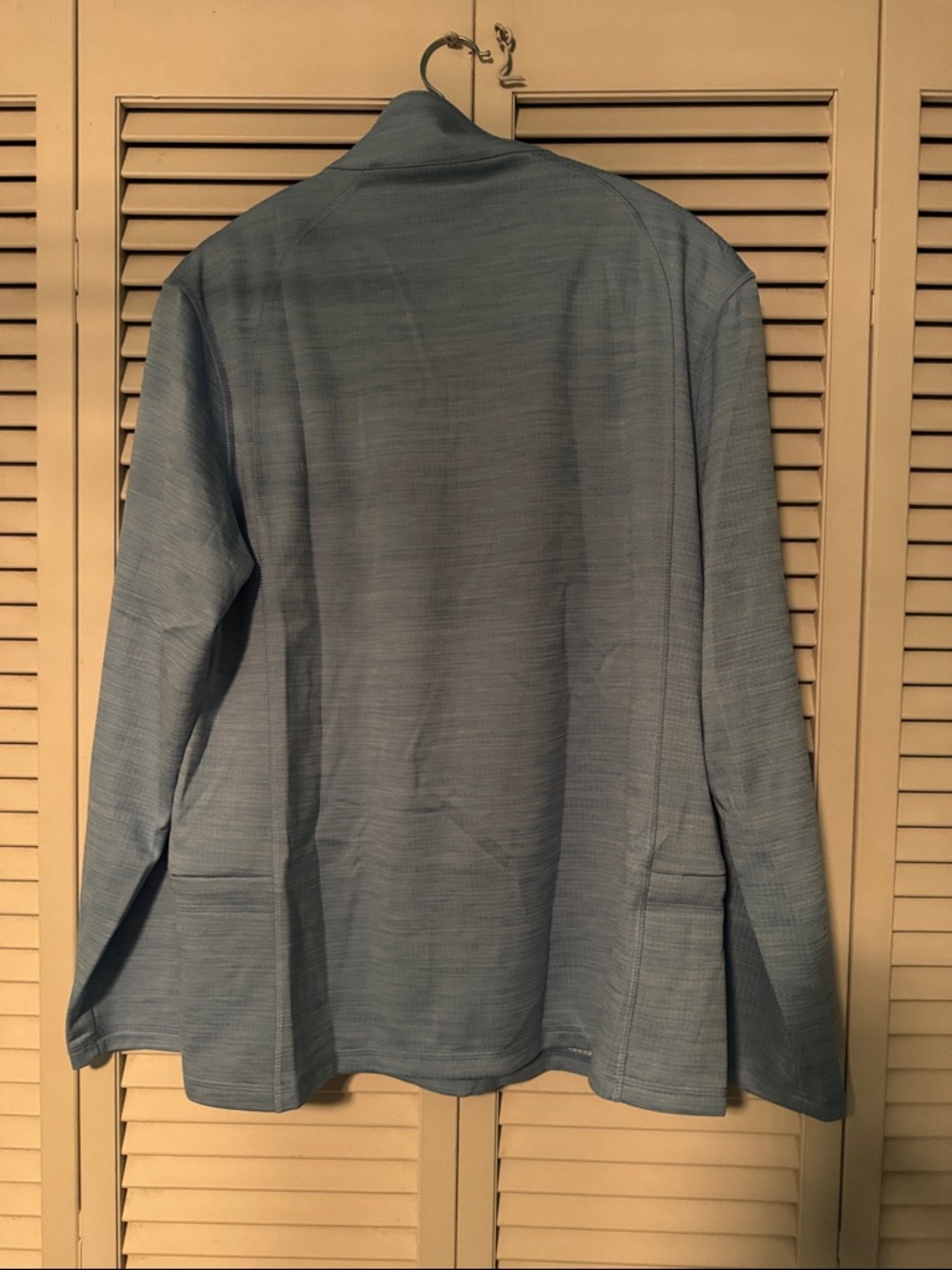 IBKUL Light Blue Zip-Front Mock Neck Pullover - Picture 5 of 6